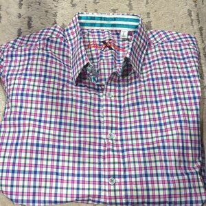 Robert Graham short sleeved checkered dress shirt